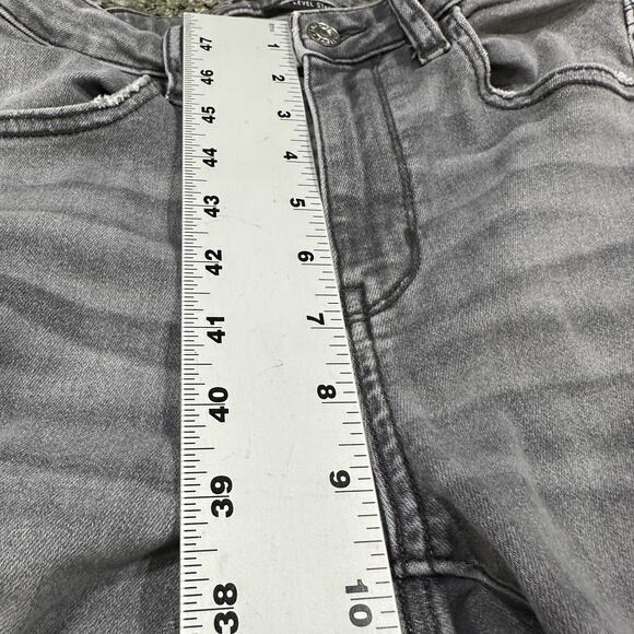 American Eagle Jeans Size 4 Gray Super High Rise Jegging Distressed Ripped Denim - Picture 7 of 7